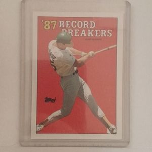 1988 Topps Mark Mcgwire '87 record breakers # 3 error card. Free Shipping!!!